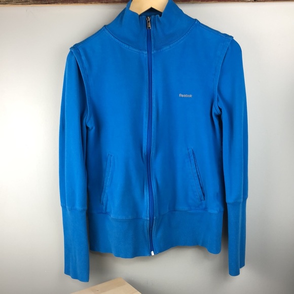 Reebok, blue zip sweater, Size woman US M - Picture 10 of 12